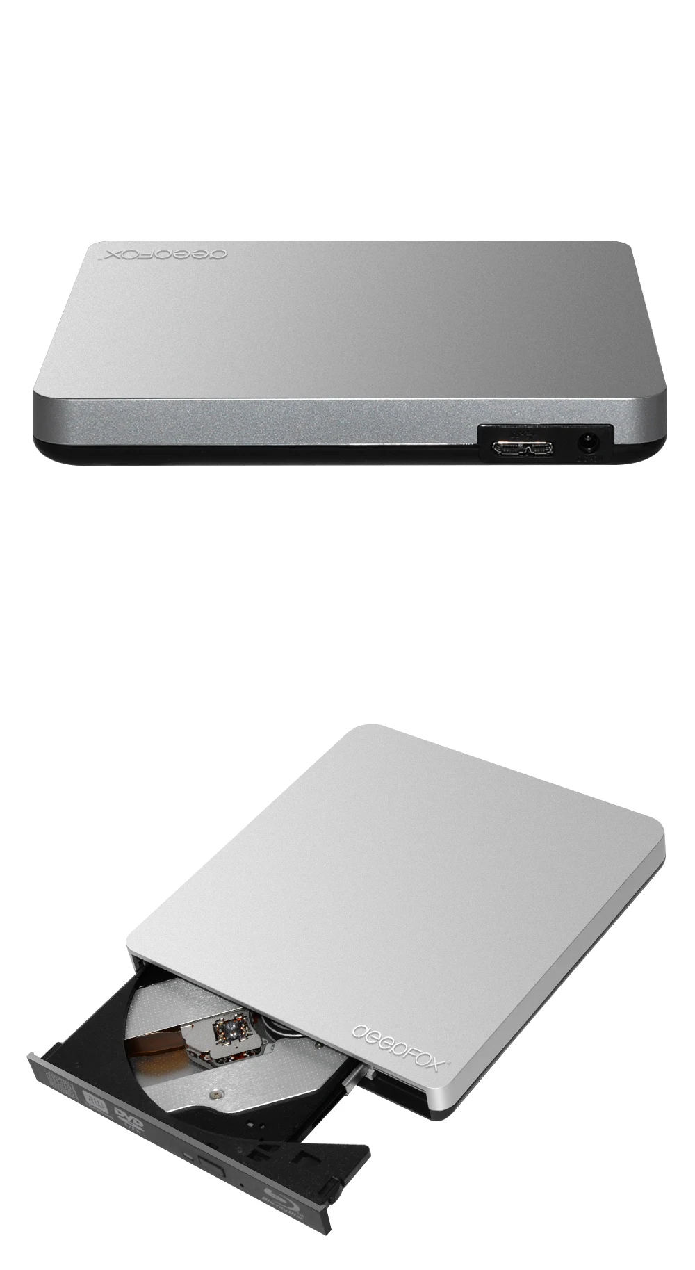 Deepfox Внешний Blu-Ray привод USB 3,0 Bluray горелка BD-RE CD/DVD RW Writer Play 3D 4K Blu-Ray для ноутбука нетбука