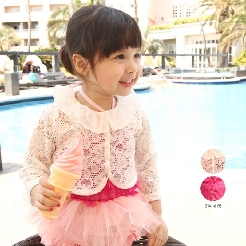 Lace Coat Summer Style Girls Cardigan Short Kid Sun Protection Clothes