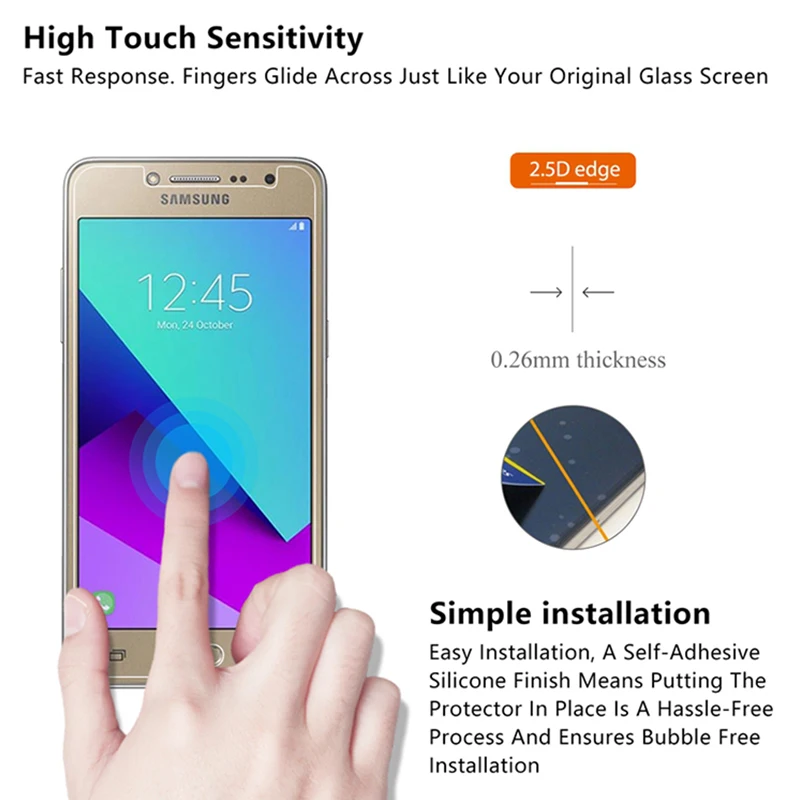 2 шт 9H закаленное стекло для защиты экрана для samsung J7 J5 J3 Pro HD жесткое Защитное стекло для Galaxy J7 J5 J2 Prime