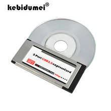 kebidumei 2022 PCI Express Card Expresscard to USB 3.0 2 Port Adapter 34 mm Express Card Converter