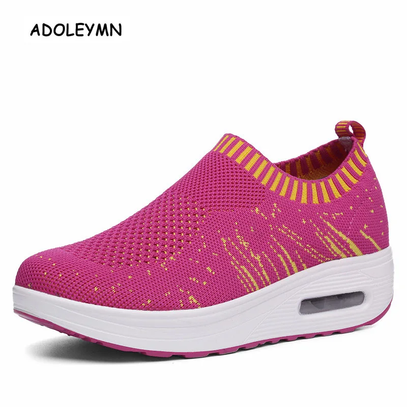

2018 New Arrival Women Shoes Sneaker Casual Vulcanize Air Mesh Shoe Ladies Platform Female Black Shoes Solid Footwear Plus Size