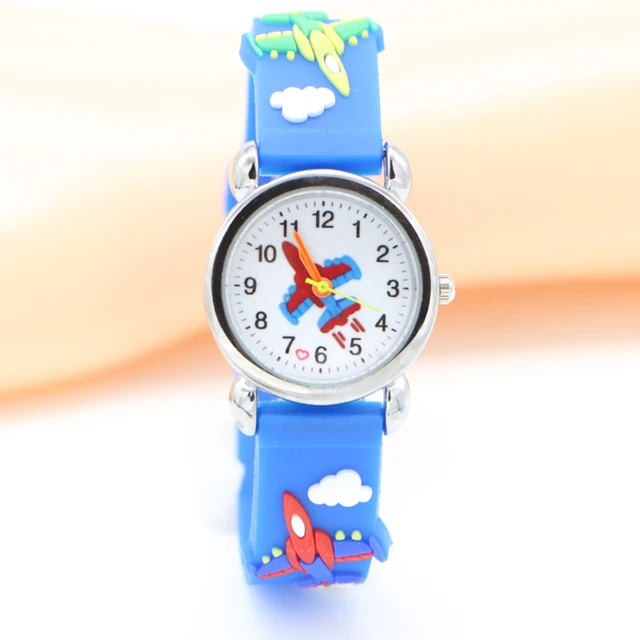3D Cartoon aircraft airplane Children Watches Fashion sport Boys Rubber Silicon 3D Cartoon aircraft airplane Children Watches Fashion sport Boys Rubber Silicon