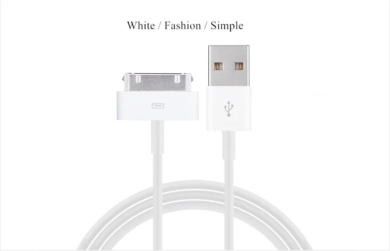 GUSUG USB кабель для быстрой зарядки для iPhone 4 s 4S 3g S 3g iPad 1 2 3 iPod Nano itouch 30 Pin оригинальное зарядное устройство адаптер для синхронизации данных cor