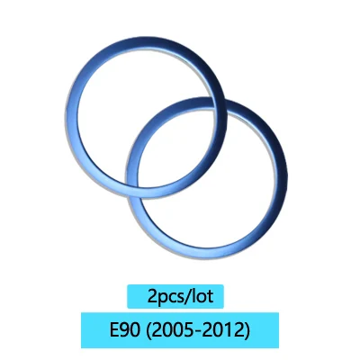 2 шт. автомобильный Стайлинг автомобильный аудио динамик дверь громкоговоритель накладка наклейка крышка для bmw e90 3 серии bmw e84 X1 декоративное кольцо круг - Название цвета: Blue E90