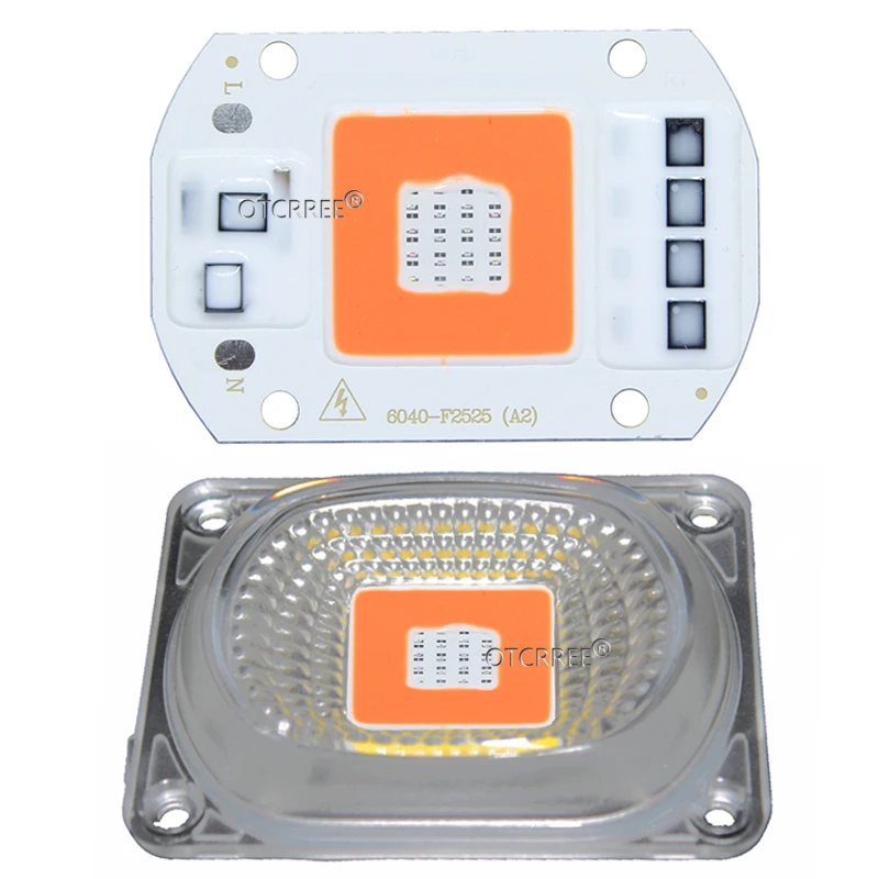 20W 30W 50W LED Phyto Light AC220V Grow Lamps With Lens Reflector Red+Blue LED Growing Lights Full Spectrum For Plants Seed