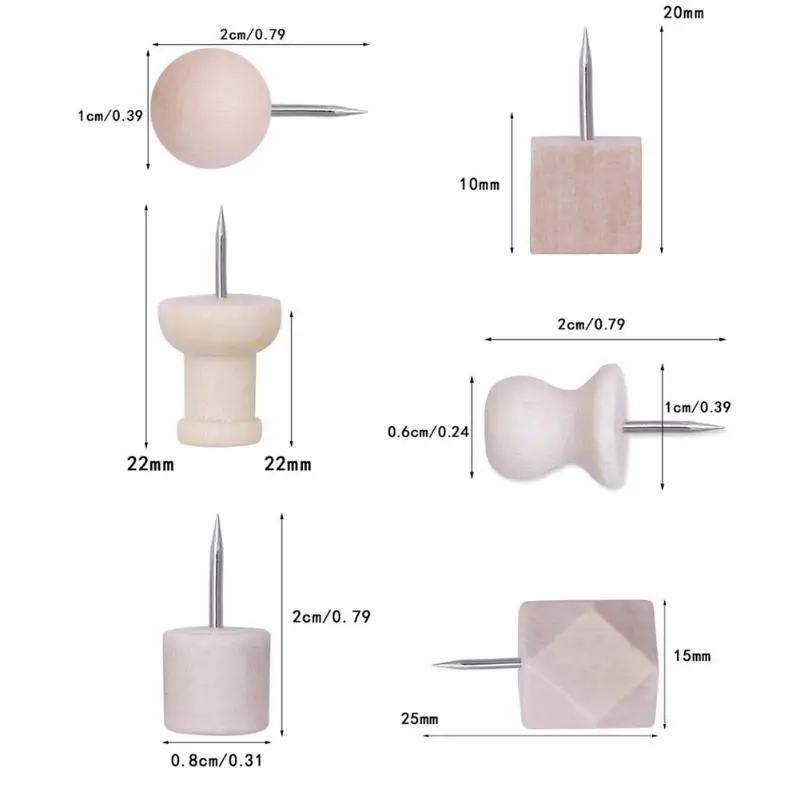 Деревянные штифты для рисования штифты деревянная головка игла для позиционирования гвозди