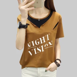 shintimes Female Tshirt Summer 2019 Cotton Hole Casual Women T-Shirt Short Sleeve Korea Fashion Tops Plus Size Tee Shirt Femme shintimes Female Tshirt Summer 2019 Cotton Hole Casual Women T-Shirt Short Sleeve Korea Fashion Tops Plus Size Tee Shirt Femme
