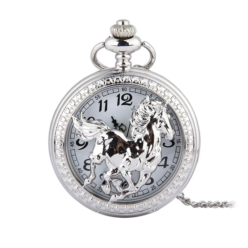 Модные серебряные часы Верховая полые кварцевые карманные часы Сеть кулон Цепочки и ожерелья для Для женщин Для мужчин подарки таймер