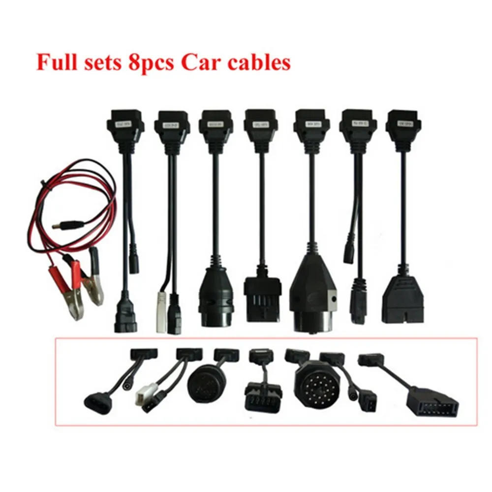 

2018 Adapter Cables for car OBD2 OBDII Cars Diagnostic Interface Tool Full Set 8 Car Cables For TCS CDP Pro plus Cable