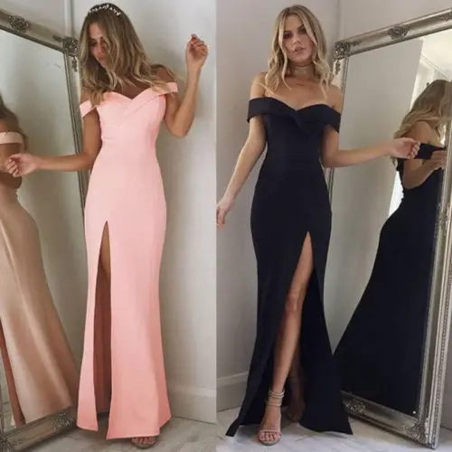 

Women's Vintage Long Ball Gown Prom Evening Party Swing Dress