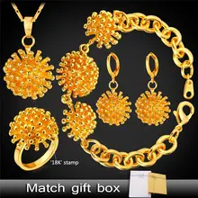 Collare Свадебные Ювелирные наборы для женщин золото/серебро цвет круглый шар форма Африканские свадебные ювелирные наборы S247