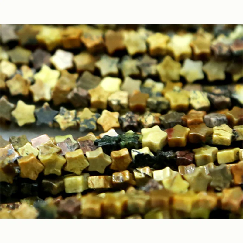 Натуральные желтые бирюзовые плоские бусины в форме звезды маленькие 4 мм-10 мм подходят для ювелирных изделий DIY ожерелье или браслет 1" 03134