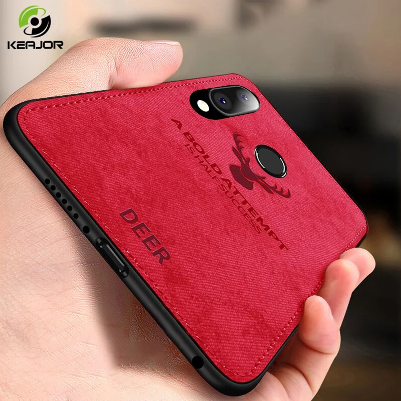 

Keajor Phone Case For Xiaomi Redmi 7 Case Classic Fabric Bumper Soft Silicone Frame Back Cover For Xiaomi Redmi7 6.26 inch Case