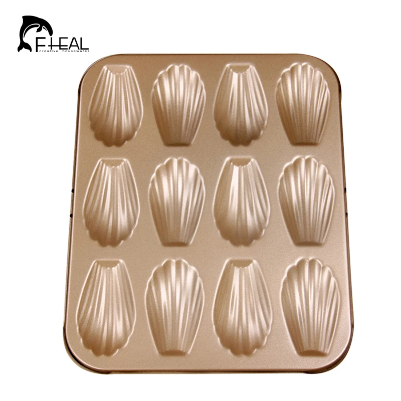 FHEAL 3D Морская раковина 12 отверстий формы для торта металлические Madeleine выпечки