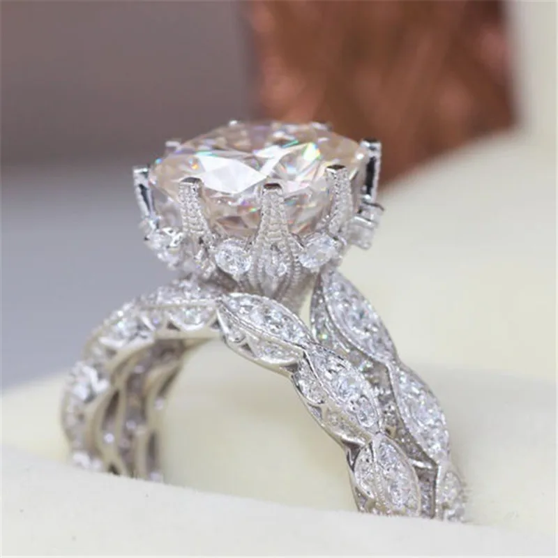 

Fashion Engagement Woman Cubic Zirconia Ring For Women Female Double Rings Set Bijoux Ladies Lover Wedding Jewelry Party