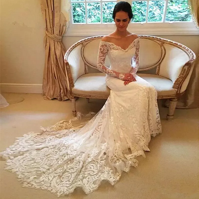 princess-lace-off-shoulder-wedding-dresses-sheer-long-sleeves-mermaid-bridal-gowns-back-covered-buttons-sweep-train-wedding-vestidos (1)_