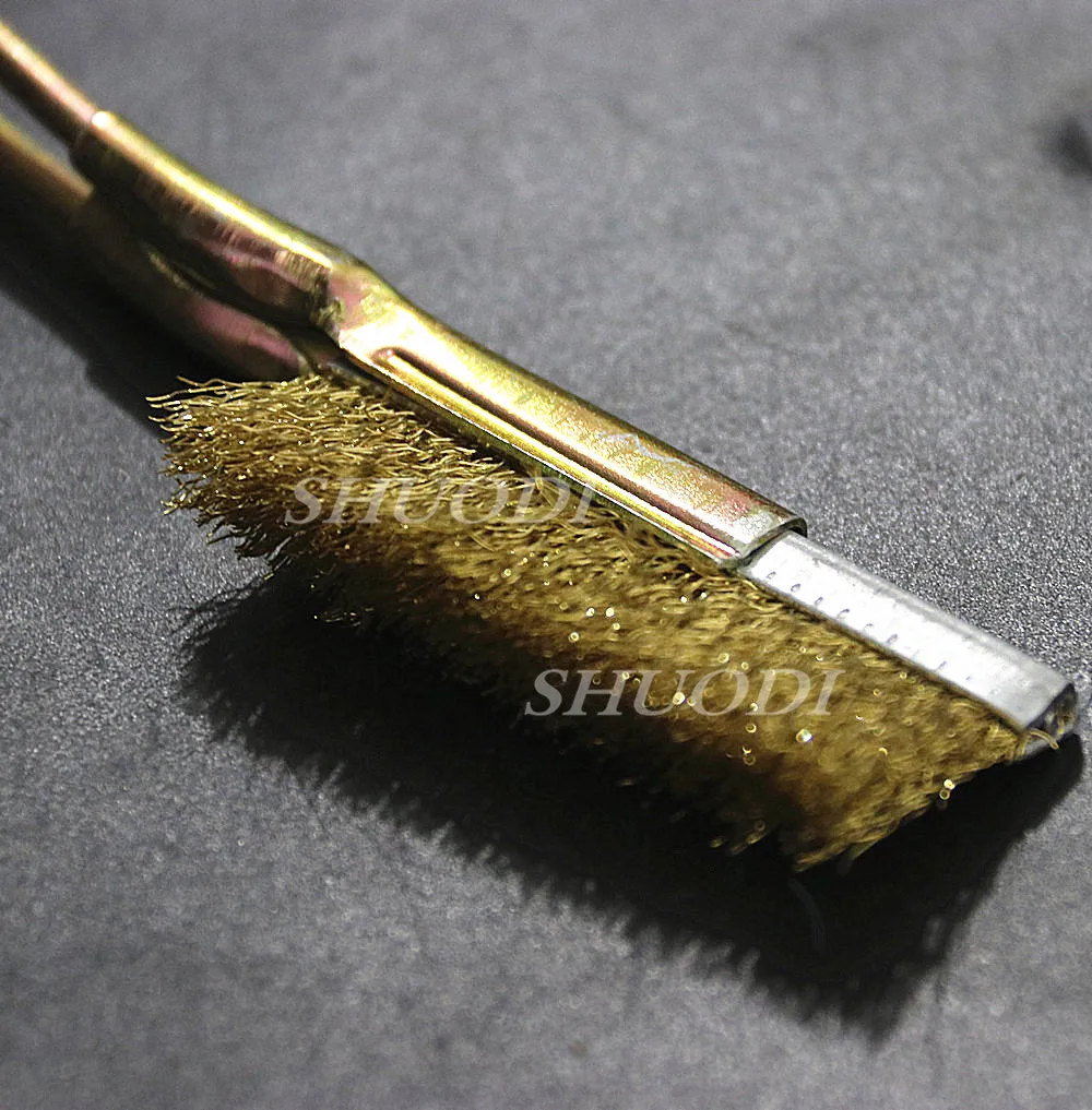 1 шт. Стоматологический материал медная плоская кисть с ручкой для очистки боров