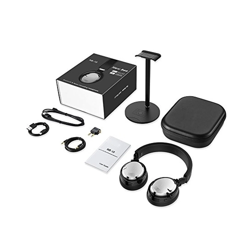 

Stylish New Bee Blcak Wireless Charging Active Noise Cancelling Headphone Bluetooth 4.2 Wireless Earphones NB-10