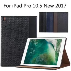 Новый 2017 для iPad Pro 10,5 Роскошные картины крокодила кожаный чехол Поддержка Стенд крышку с карты Солт + пленка + stylus