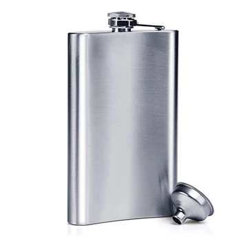 

UPORS 10OZ Hip Flask with Funnel Portable Stainless Steel Pocket Flask Whiskey Vodka Alcohol Bottle Metal Screw Cap Liquor Flask