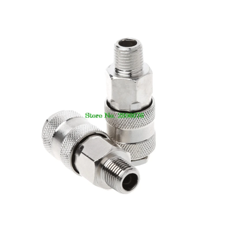 

1Pc Euro Air Line Hose Connector Fitting Female Quick Release 1/4 Inch BSP Male %328&313