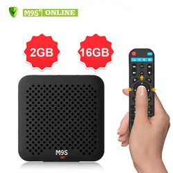 M9S W2 2 gb/16 gb android tv box + 2,4 ГГц Беспроводная мышь воздуха/Мини-Клавиатура Google Android 7,1 S905W tv box