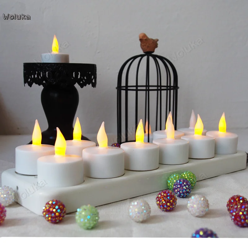 Simulation Charging candle Lamp evening wedding birthday Proposal Tea Room led electronic CD50 W02 | Лампы и освещение