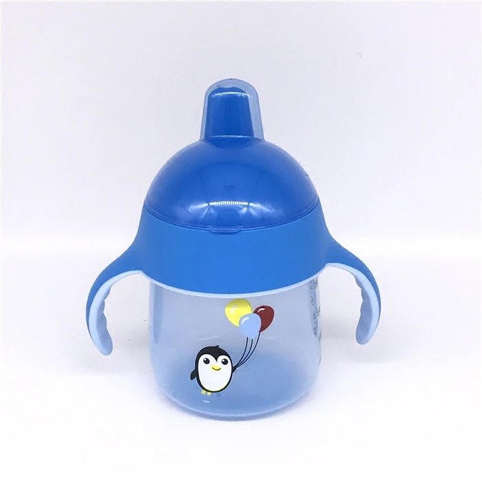 Avent My Penguin твердый носик непроливайка изолированный носик Питьевая Волшебная чашка Avent тренировочная чашка 9 унций/260 мл 12 м - Цвет: Синий