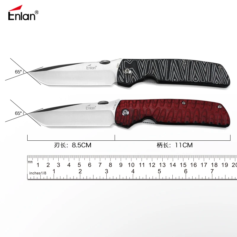 ENLAN L 01 тактический нож 8Cr13mov стальное сатиновое лезвие Микарта/деревянная ручка