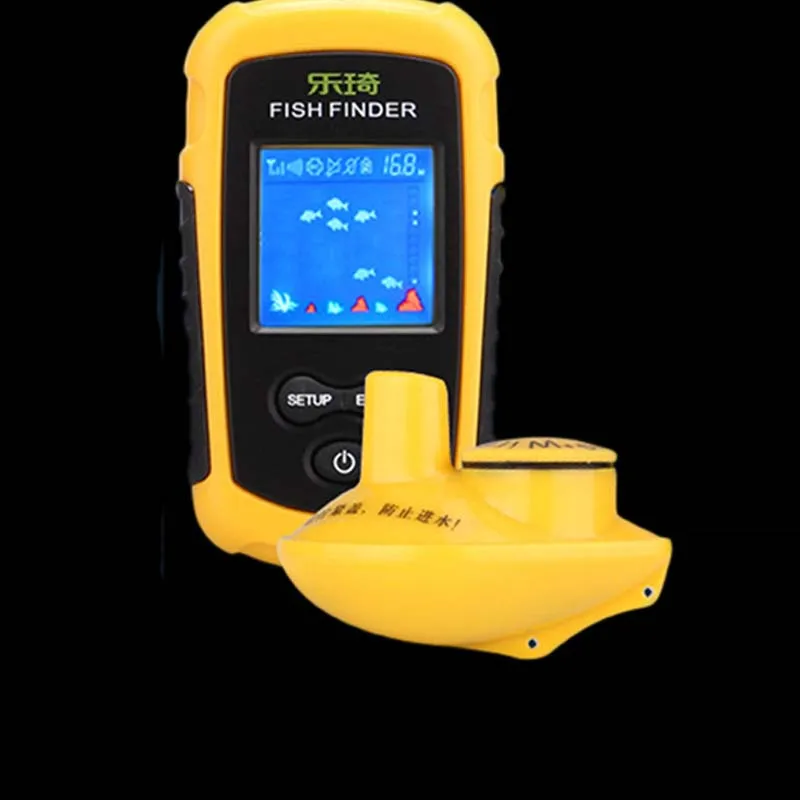 القادمون الجدد دائم FFW1108-1 اللاسلكية الأخضر LED صياد السمك سونار Fishfinder 40 m مدى عمق المحيط بحيرة البحر معدات الصيد
