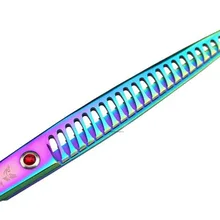 Профессиональная машинка для стрижки волос филировочные ножницы 8 дюймов 440C 23 ЗУБЫ простой ножницы для домашних животных Машинка для стрижки животных Собака ножницы для ухода