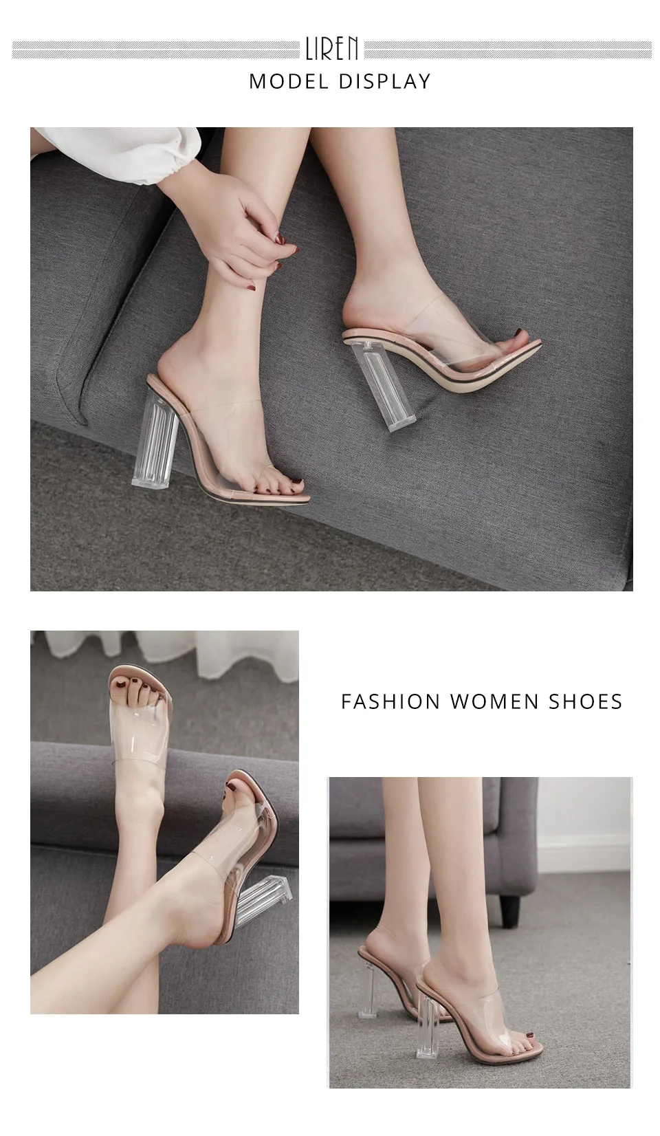 Большие размеры 35-42; женские прозрачные босоножки из ПВХ на прозрачном каблуке; пикантные Прозрачные Высокие каблуки; Летние босоножки; туфли-лодочки