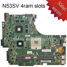 For ASUS N53SV N53SM N53SN Original laptop motherboard (mainboard) nvidia GT540M and 4 RAM slots Rev 2.2 2.0 tested well