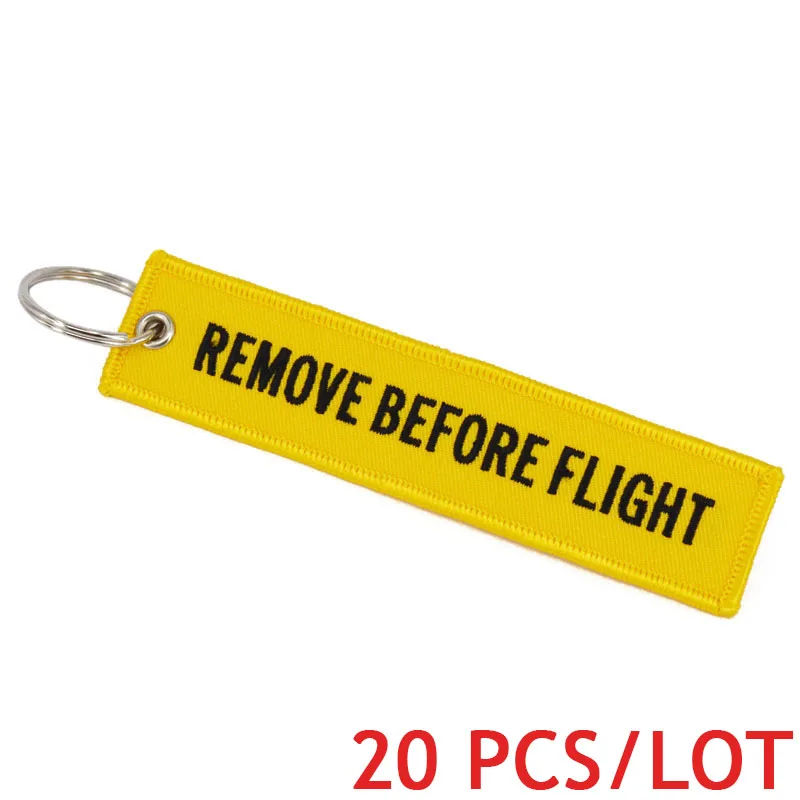 Remove Before Flight Airworthy тег брелоки модный брелок для Авиации Теги OEM брелки Модные украшения 20 шт./лот - Цвет: Цвет: желтый