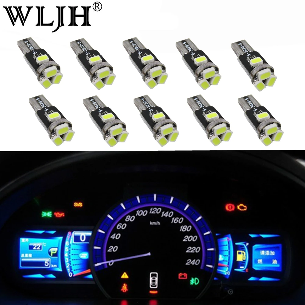 

WLJH T5 LED For Mazda 3 5 6 2 CX-5 CX-7 CX-9 MX-3 MX-5 MX-6 RX-7 RX-8 Tribute MPV Miata Dashboard Instrument Panel Light Bulb