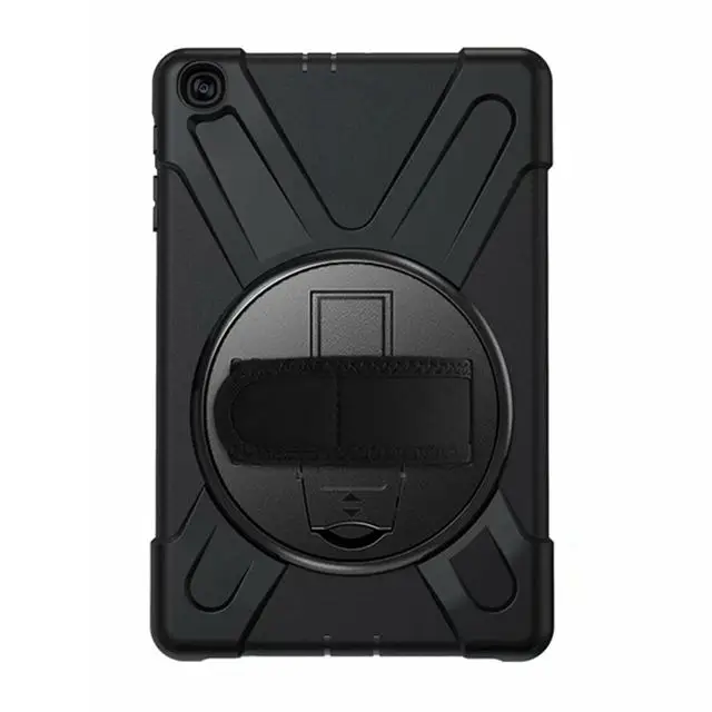 IBuyiWin сверхмощный вращающийся чехол для samsung Galaxy Tab A 10,1 SM-T510/T515 10," чехол для планшета с ремешком - Цвет: black