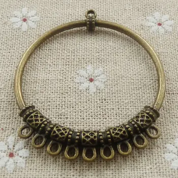 

24 pieces bronze plated earring connectors 56x48mm #582