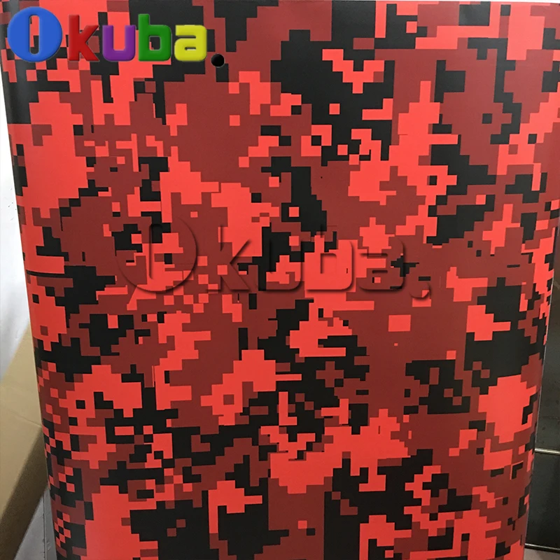 

Big Pixel Military Camouflage Pattern Digital Red Tiger Army Vinyl Wrap Film Truck Vehicle Camo Decal Film Sheet 1.52X30m/roll