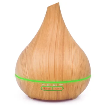 

air humidifier 400ml ultrasonic aroma Essential Oil diffuser 7 Color Changing LED Lights Aromatherapy machine with Wood Grain