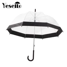 Yesello, 1 шт., пластиковый прозрачный зонтик EVA, креативный Солнечный зонт от дождя для женщин, девушек, девушек, новинки, зонты с длинной ручкой