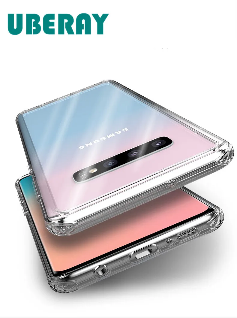 

CYATO Clear Case Shockproof Cover For Samsung Galaxy S10 S10Plus S10E Phone Cases Hard PC Coque Simple Business Capa