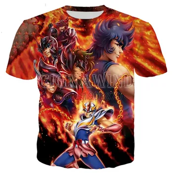 

New Saint Seiya series t shirt men women 3D printed novelty fashion tshirt hip hop streetwear casual summer tops