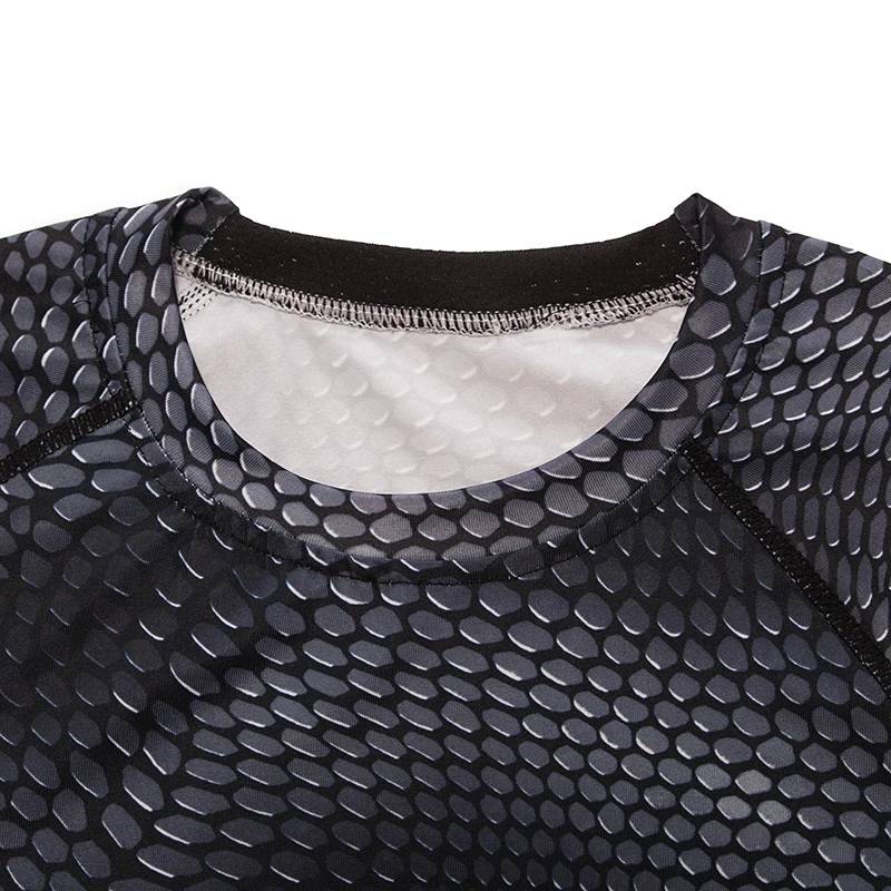 MMA Fitness Running Shirt Men Rashguard sportswear Male Long Sleeve Gym T-Shirt Crossfit Bodybuilding Men snake Print 3D T Shirt