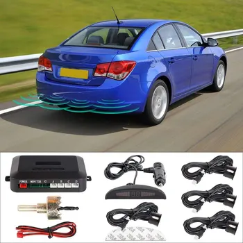 

1set Car Electronics Parking Sensor Radar Monitor Detector System 4 Sensors For All Cars Parking Assistant