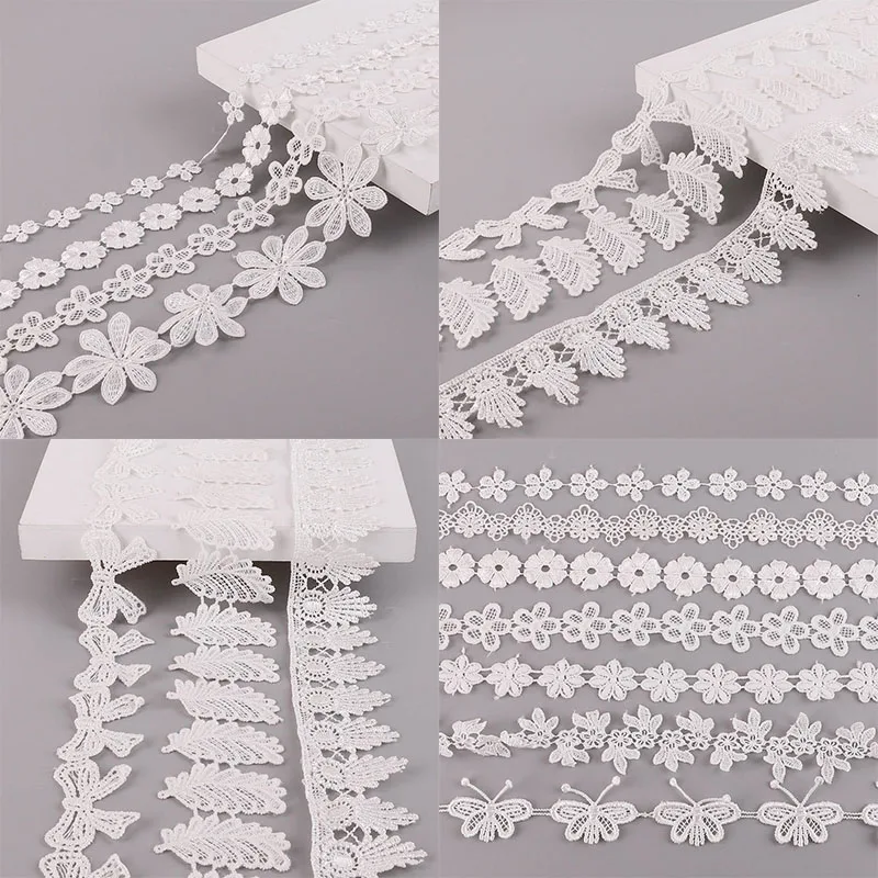 Lace Ribbon Handmade Lace Trim Patchwork Material DIY Crafts Garment Sewing Supplies 1yard/lot
