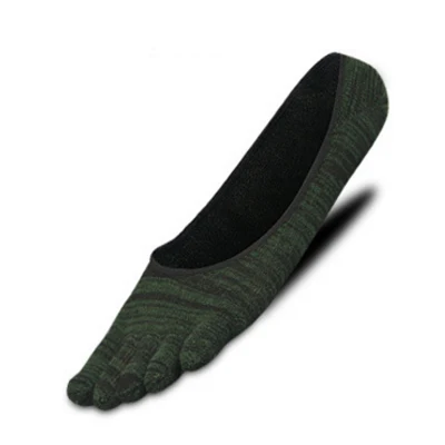 5 пара/лот стиль Повседневное Для мужчин с ног Носки для девочек мужской Твердые Хлопок Пять пальцев Носки для девочек Для мужчин короткие невидимый носок дышащие носки до лодыжки - Цвет: green