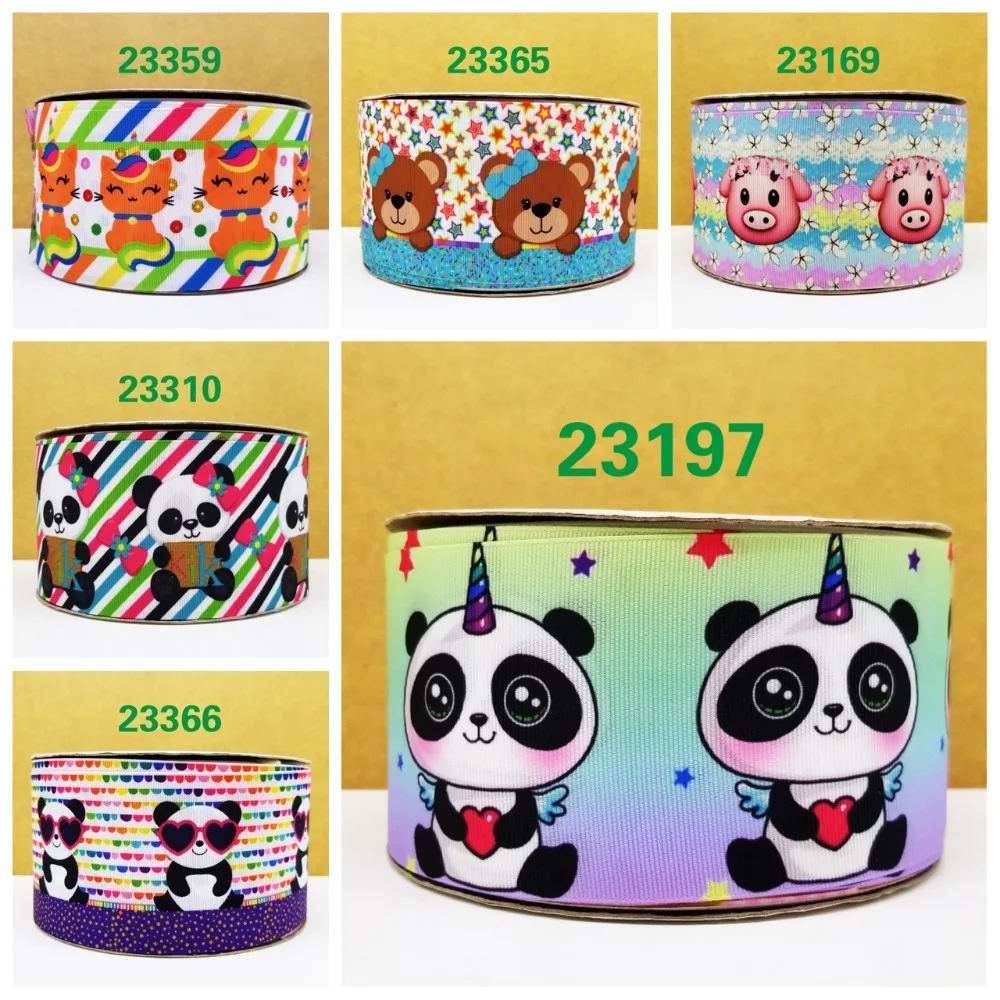 

Cartoon printed grosgrain ribbon ,satin ribbon 10 yards . 23169-