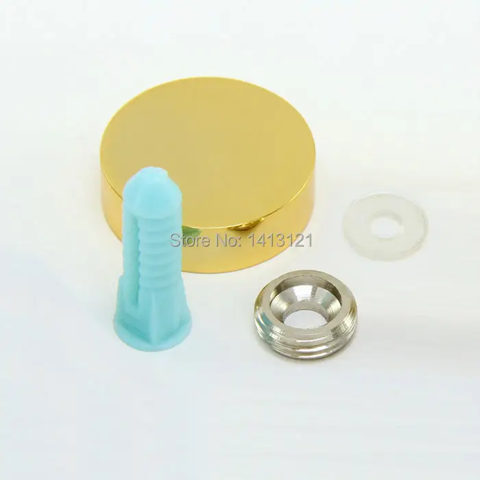 16 мм одноцветное зеркало ногтей украшения Реклама ногтей стекло винт пластины крепежа Изображение Вешалки ДЭХ аппаратной части