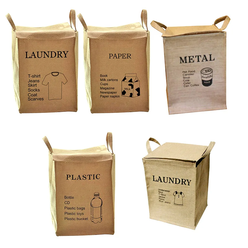 30X28X40 см Creatuve слова металлическая для бумаги дизайн дома корзина для хранения С Пылезащитным покрытием сложенная коробка для хранения, ОБИТАЯ льняной тканью мешки для хранения одежды
