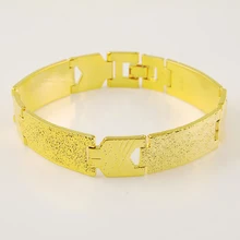 20CM Fashion Men's Women's Bracelet 24K Gold Plating Yellow Gold Color Bracelet For Men Wholesale Party Jewelry цена 20CM Fashion Men's Women's Bracelet 24K Gold Plating Yellow Gold Color Bracelet For Men Wholesale Party Jewelry цены онлайн